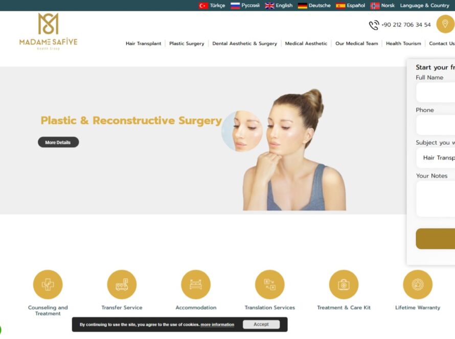 Madame safiye hair transplant istanbul marmaris - yaka digital reklam ajansı web tasarımı