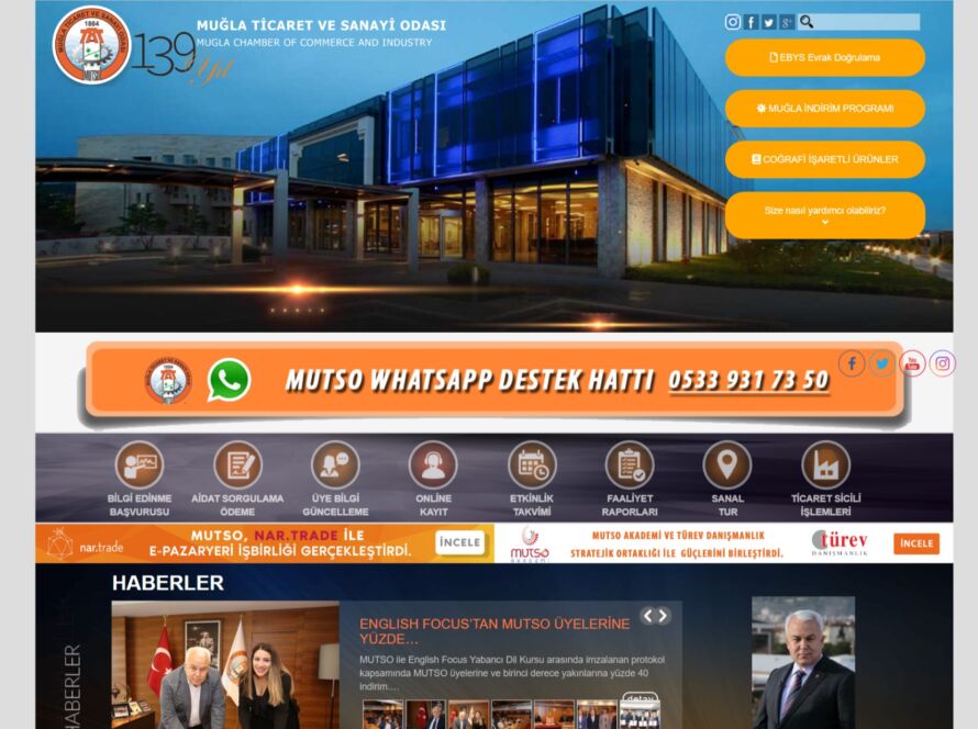 Muğla ticaret ve sanayi odası - yaka digital reklam ajansı web tasarımı