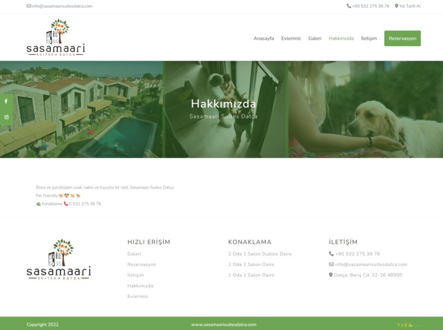 sasamaari suites datça - yaka digital reklam ajansı web tasarımı